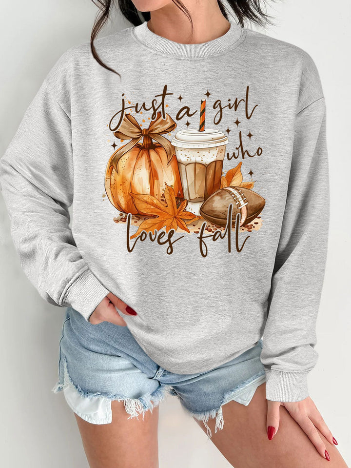 Damen Sweatshirt mit herbstlichem Motiv und inspirierendem Druck Drune