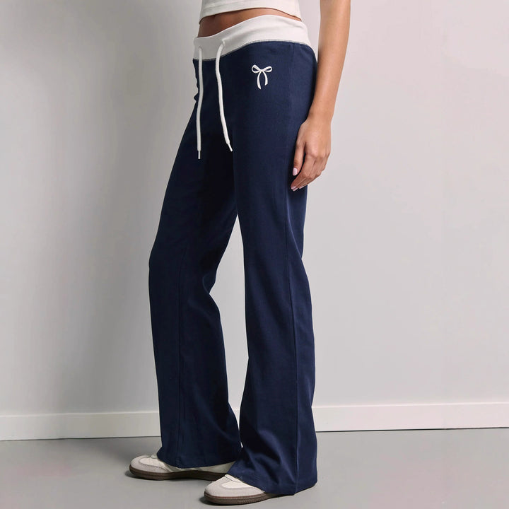 Damen Bequeme und lässige Sweatpants mit elastischem Bund und seitlichen Taschen Drune