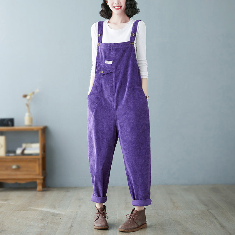 Herren Lässige Latzhose aus Cord mit ergonomischem Schnitt Drune