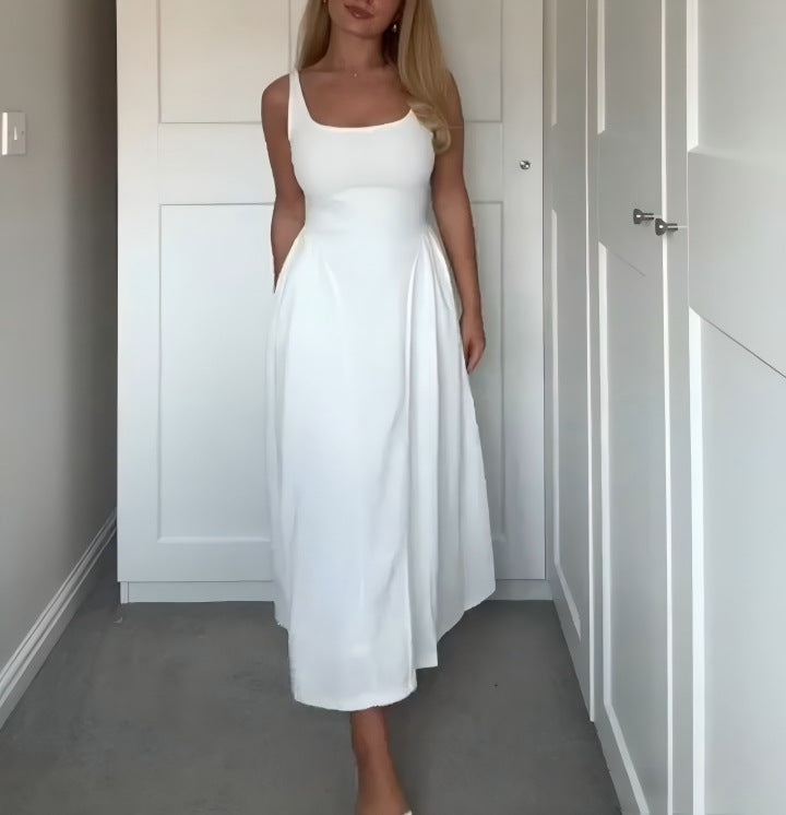 Damen Maxikleid mit schulterfreiem Design und figurfreundlichem Schnitt Drune