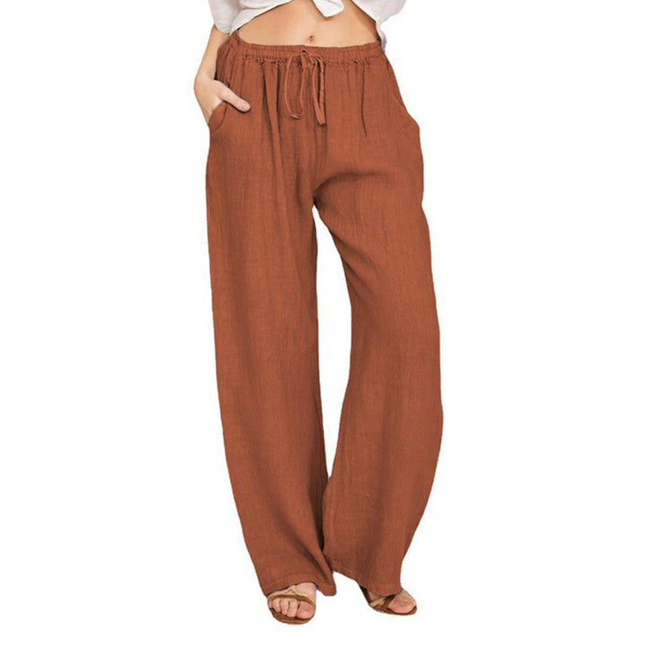 Damen Weite Leinenhose Drune