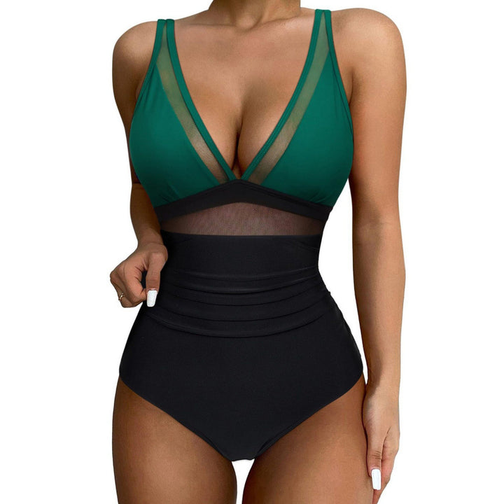 Damen Hochgeschnittener Badeanzug mit modischem Cut-Out Drune