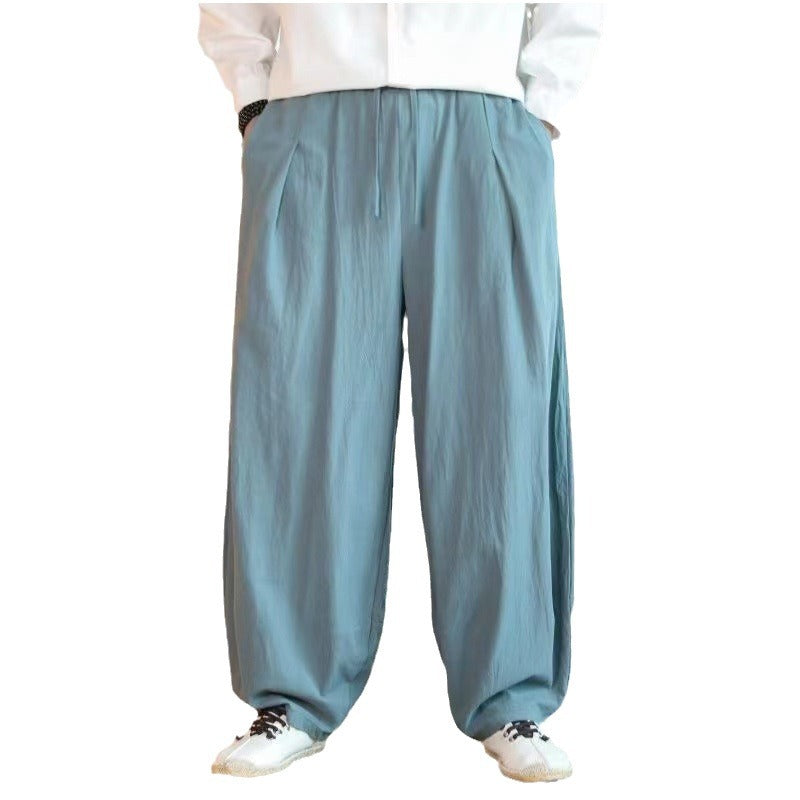 Unisex nan moderner Oversize Harem-Jogger mit tiefem Schritt, Tunnelzug und seitlichen Eingrifftaschen Drune