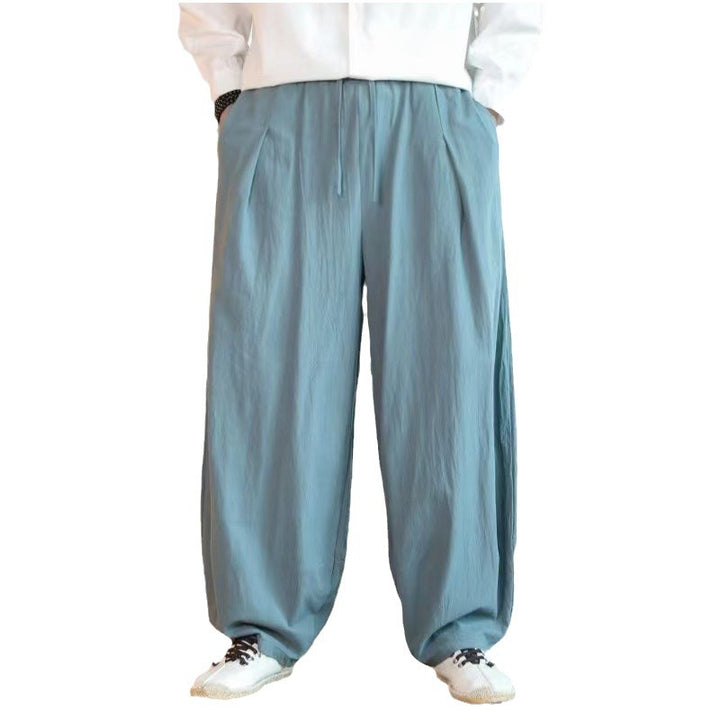 Unisex nan moderner Oversize Harem-Jogger mit tiefem Schritt, Tunnelzug und seitlichen Eingrifftaschen Drune