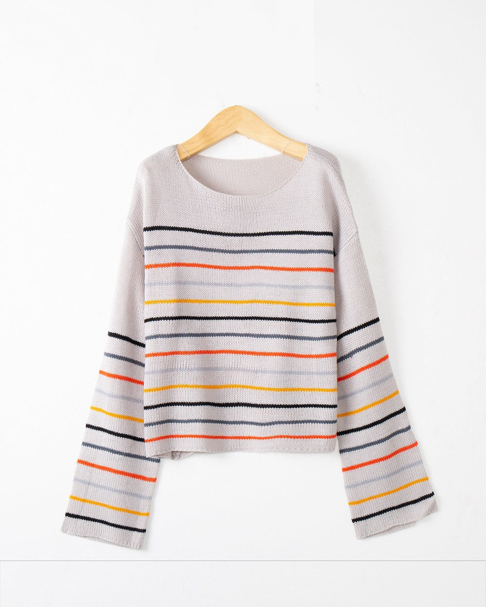 Damen Oversized Streifenpullover aus weichem Material mit weitem Schnitt Drune