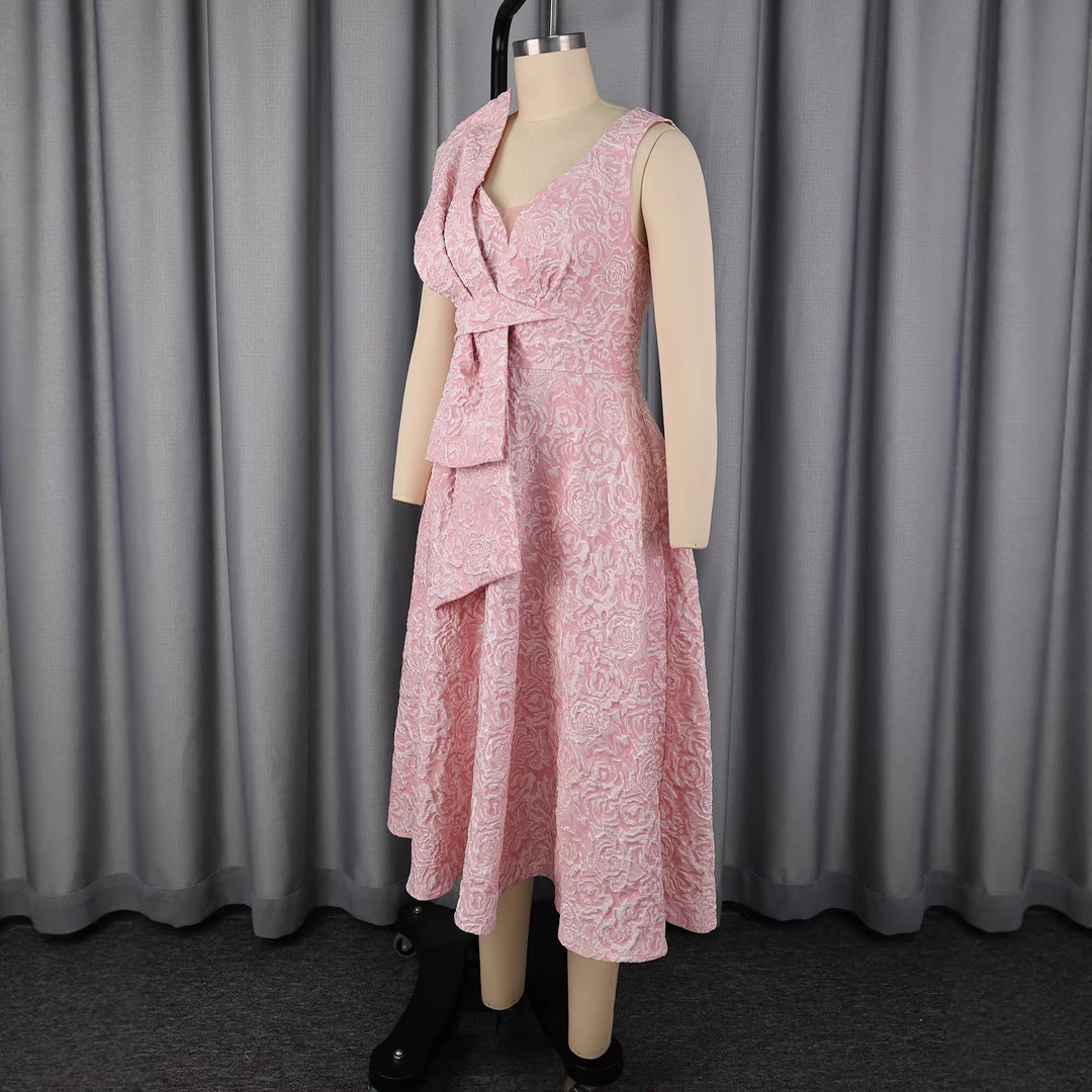 Damen Hochwertiges Abendkleid mit romantischen Blumenapplikationen Drune