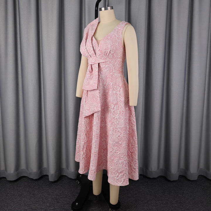 Damen Hochwertiges Abendkleid mit romantischen Blumenapplikationen Drune