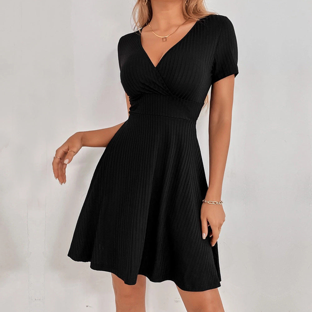 Damen Kleid mit offenem Rücken und lässigem Bindeband Drune
