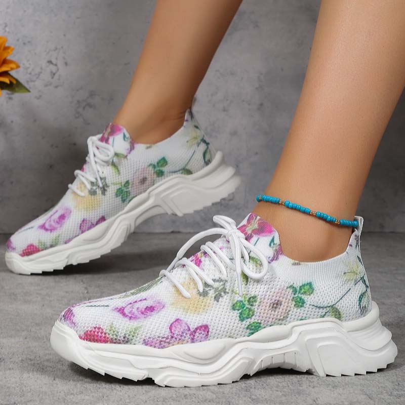 Drune | Lässige Turnschuhe Mit Blumendruck