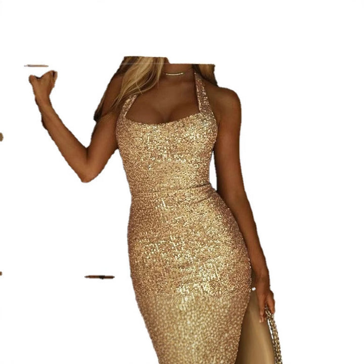 Damen Glitzerndes Abendkleid mit Paillettenbesatz und figurbetontem Schnitt Drune
