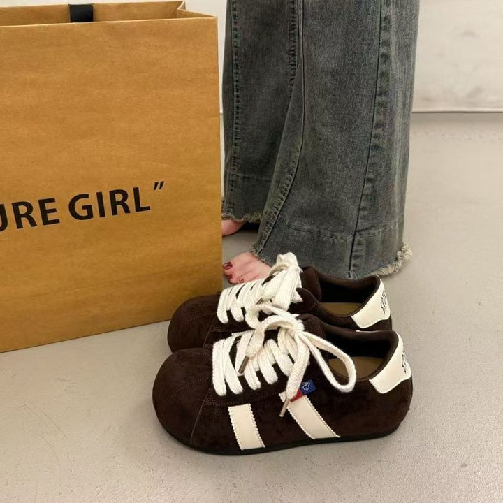 Damen Bequeme Sneaker mit modischer Schnürung und weichem Wildlederobermaterial Drune