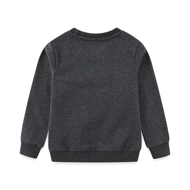 Kinder Sweatshirt mit kreativem Raketen- und Tierdesign Drune