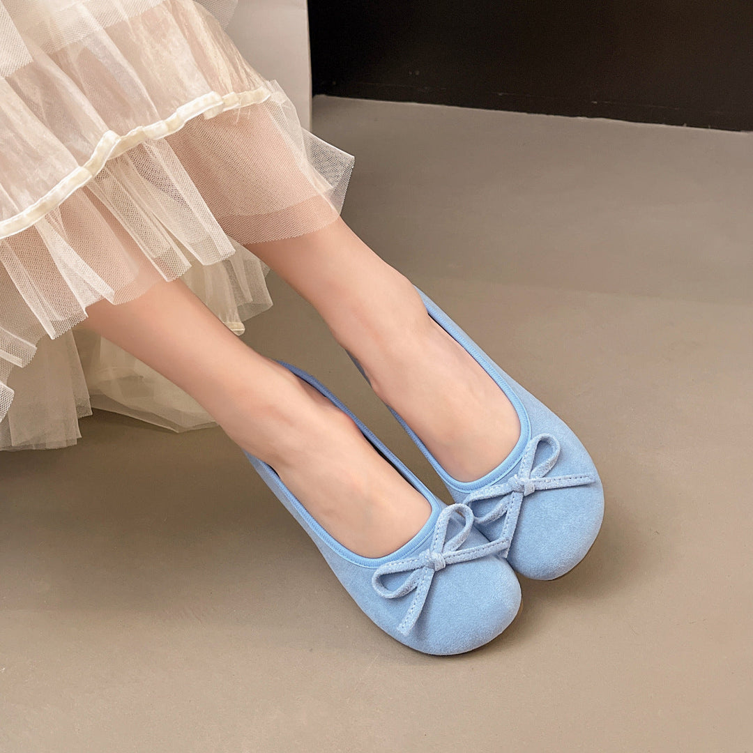 Damen Komfortable Ballerinas mit dekorativen Schleifen und hochwertigem Obermaterial Drune