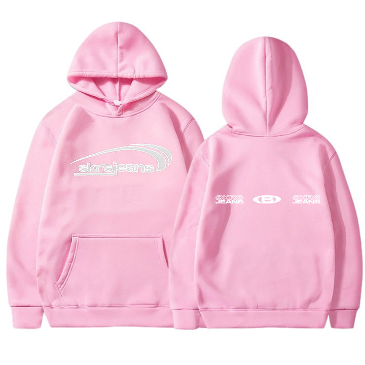 Damen Kapuzensweater mit modernem Logo-Design und praktischen Kängurutaschen Drune