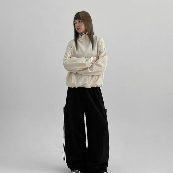 Damen funktionale Übergangsjacke mit hohem Kragen Drune