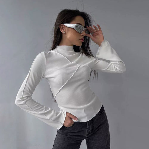 Damen eleganter, lässiger Langarmshirt Drune