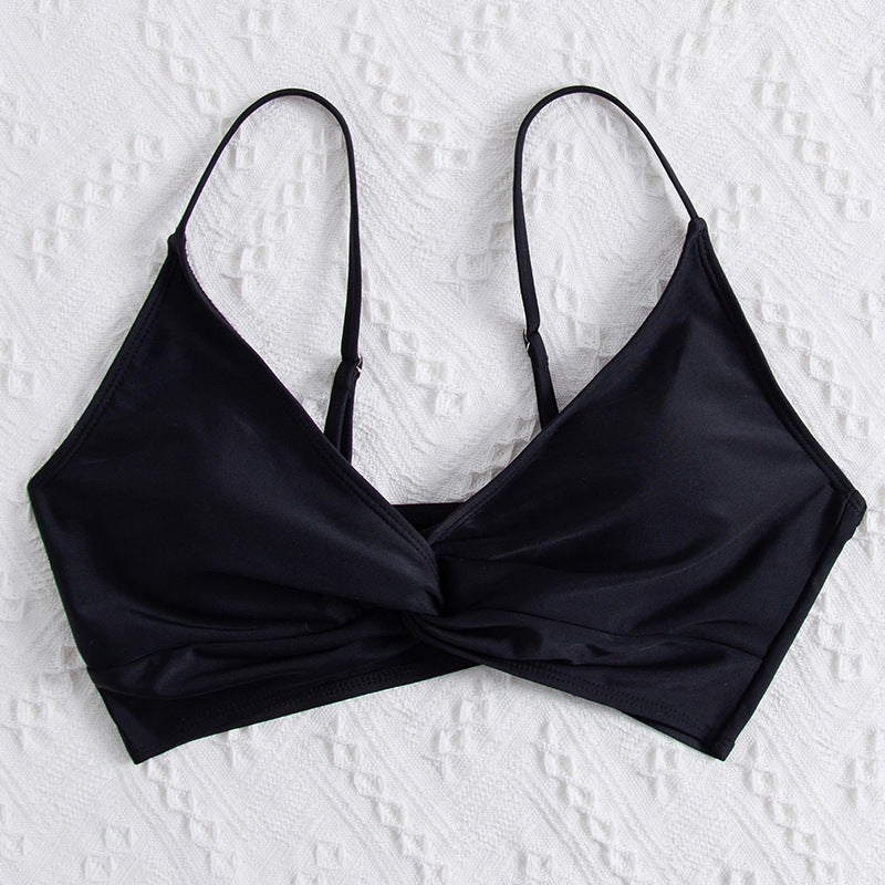 Damen Bikini-Oberteil mit Wickeldesign und verstellbaren Trägern Drune