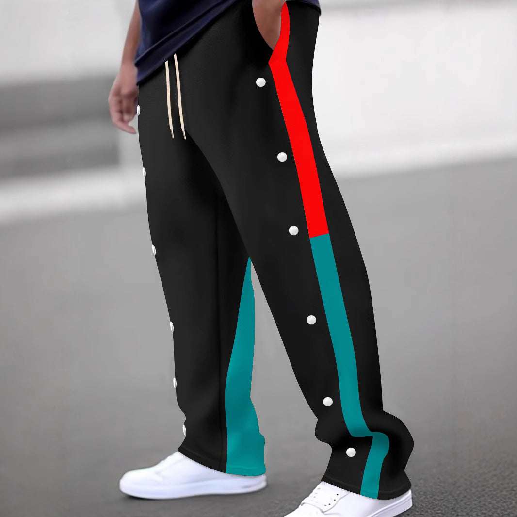 Herren Sporthose mit seitlichen Druckknöpfen Drune
