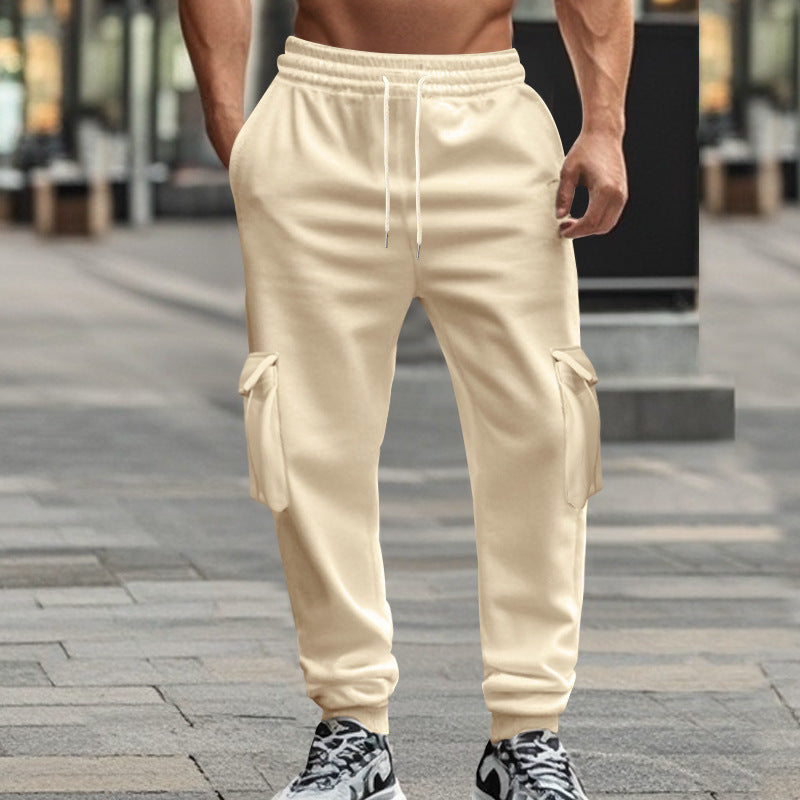 Herren nan Utility-Joggerhose mit seitlichen Klappentaschen, Kordelzugbund und konischer Passform Drune