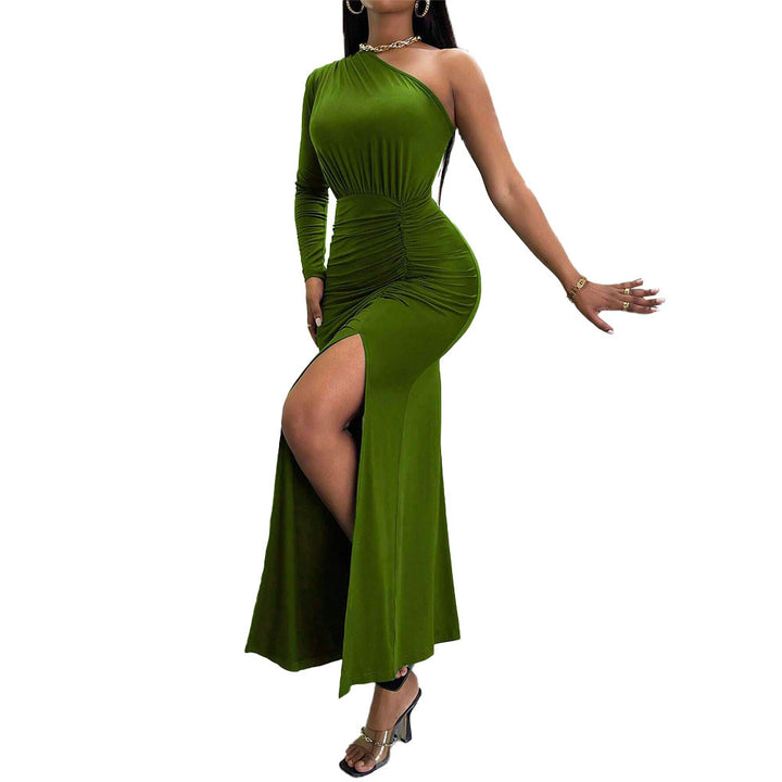 Damen Wickelkleid mit asymmetrischem Schnitt und schicker Raffung Drune