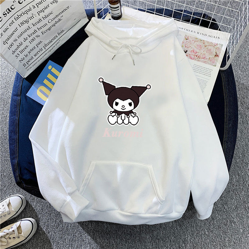 Damen Kapuzenpullover mit niedlichem Kuh-Motiv und hochwertigem Fleece Futter Drune