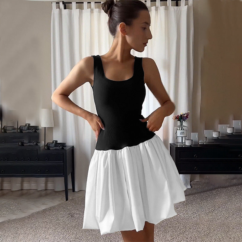 Damen Sportives Mini-Kleid mit lässigem Schnitt und voluminösem Rock Drune