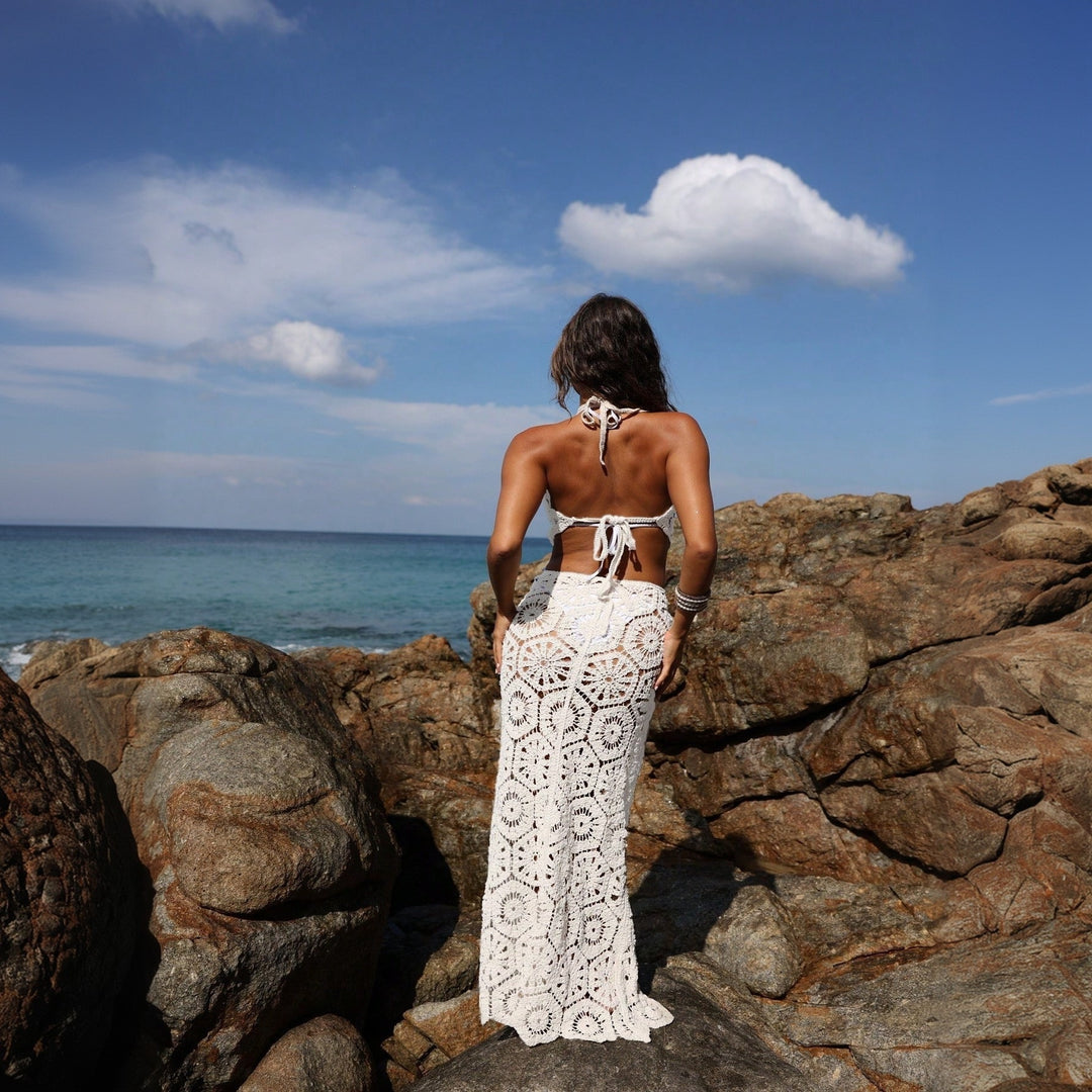 Damen Häkelkleid Drune