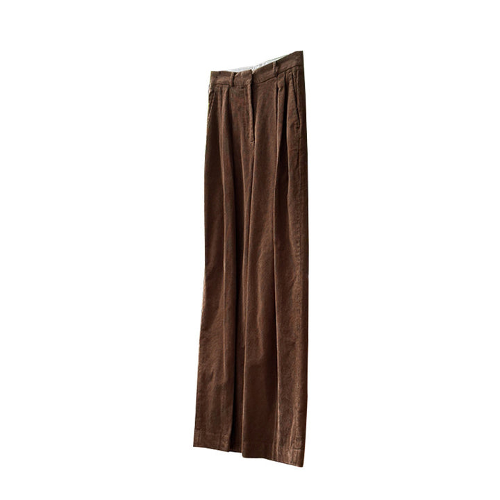 Damen Elegante weite Cordhose mit hohen Bund Drune