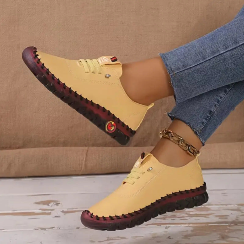 Damen nan flexible faltbare Freizeitsneaker mit stoßdämpfender Profilsohle Drune