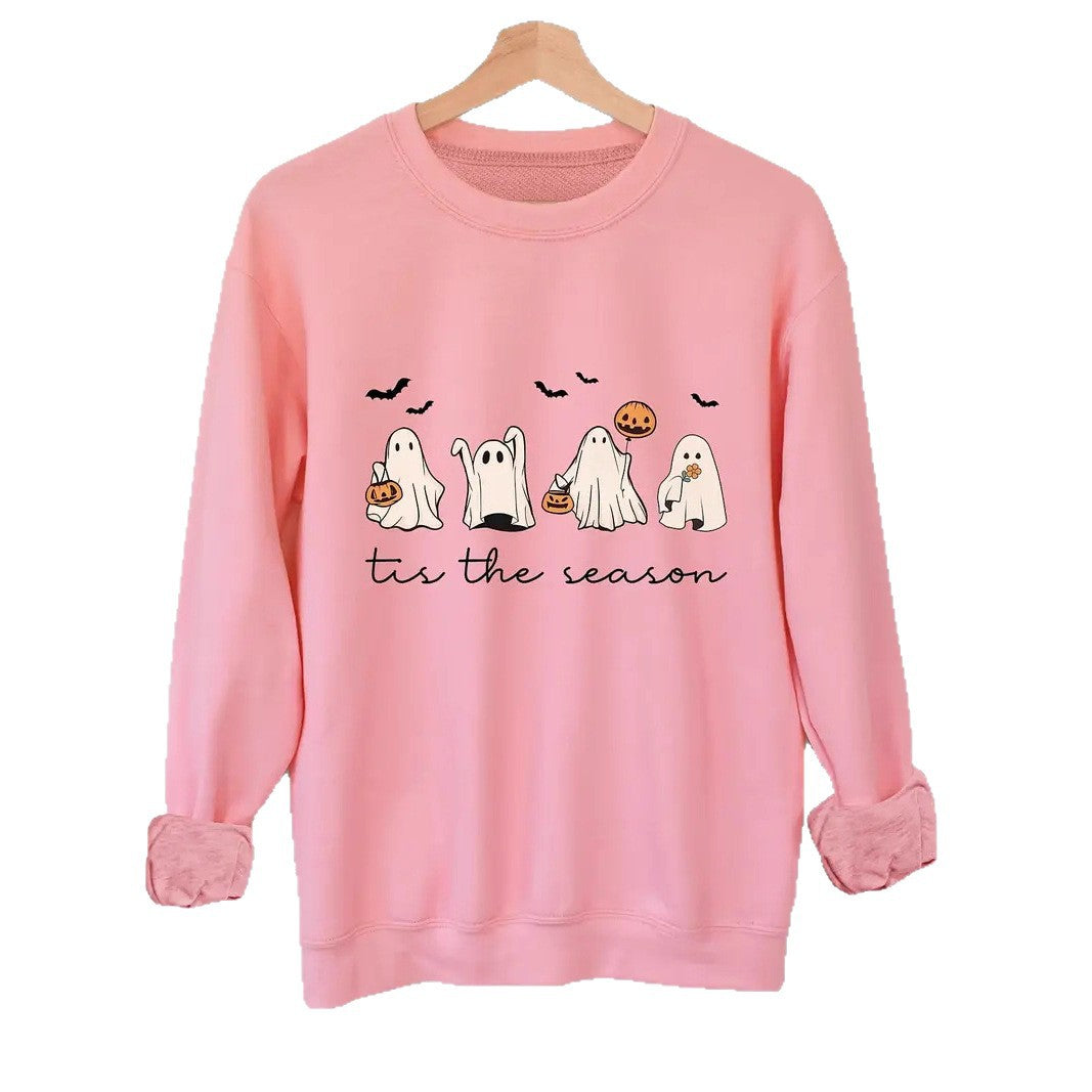 Damen Sweatshirt mit fröhlichem Halloween-Motiv und lässigem Schnitt Drune