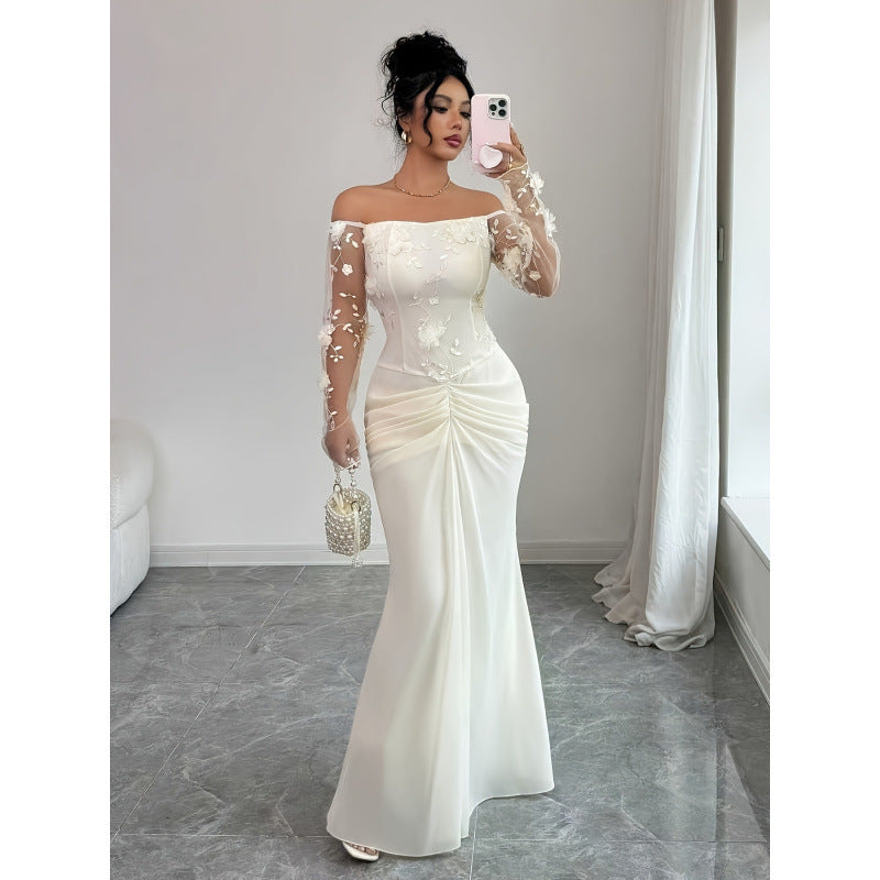 Damen Hochzeitskleid mit eleganten Stickereien Drune