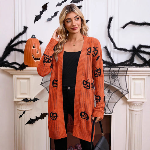Damen Strickjacke mit Geistermotiv Drune