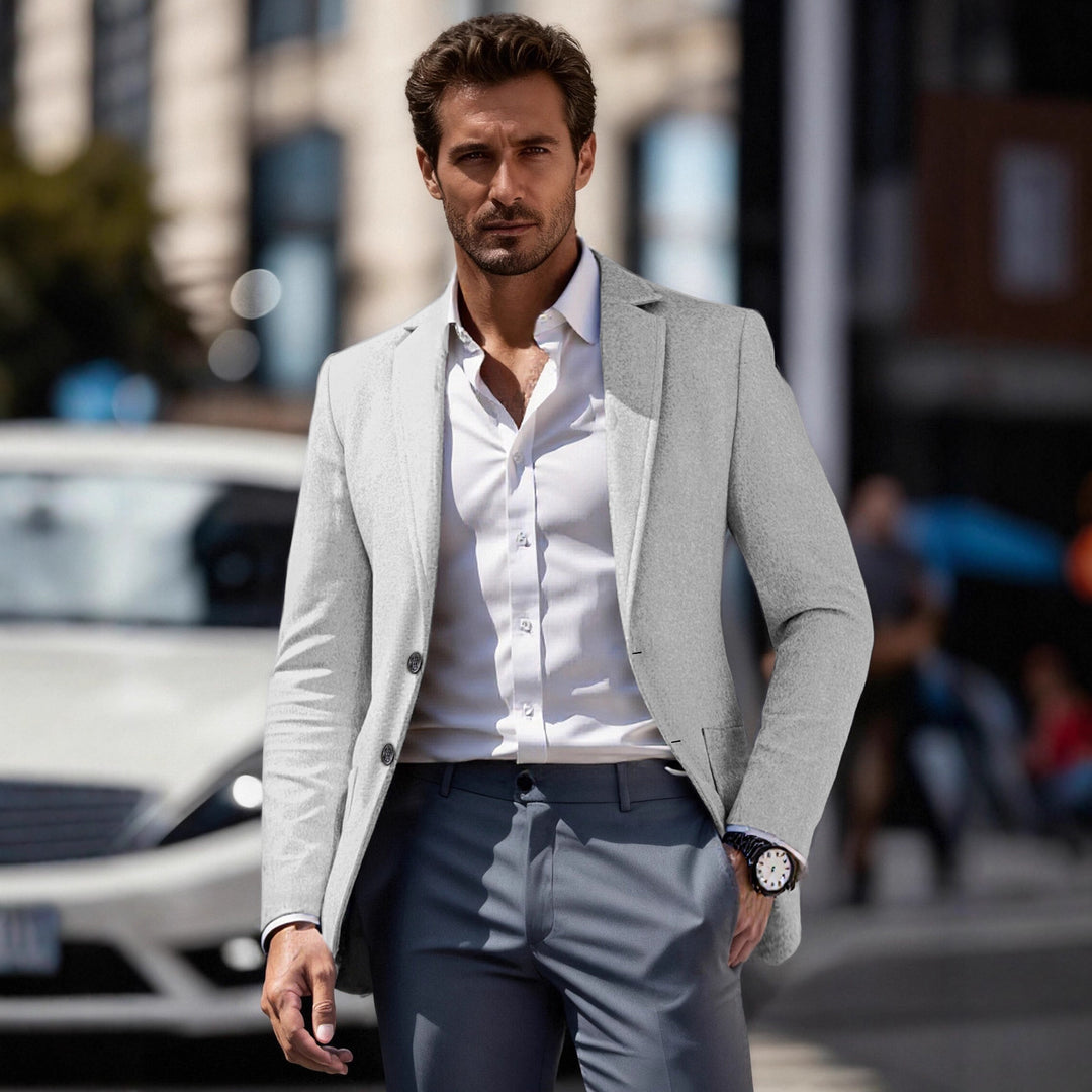 Herren eleganter Business-Anzugblazer mit schmaler Passform Drune