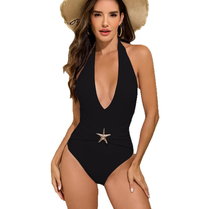 Damen Stilvoller One-Piece Badeanzug Drune
