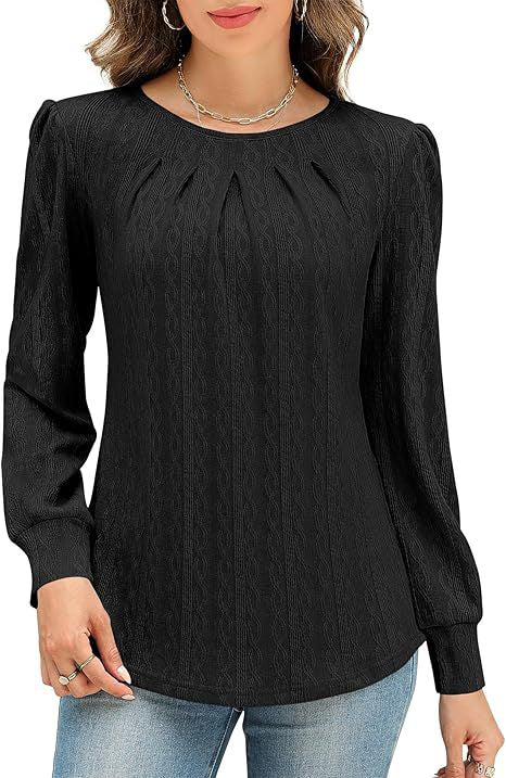 Damen Stylische Bluse mit dekorativem Faltenwurf Drune