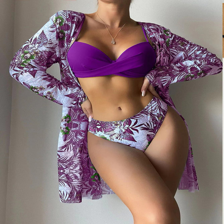 Damen Strandkimono mit floralem Muster Drune