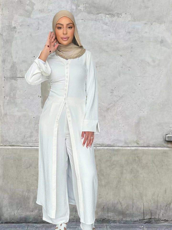 Damen Jumpsuit mit elegantem Knopfdesign und weitem Bein Drune