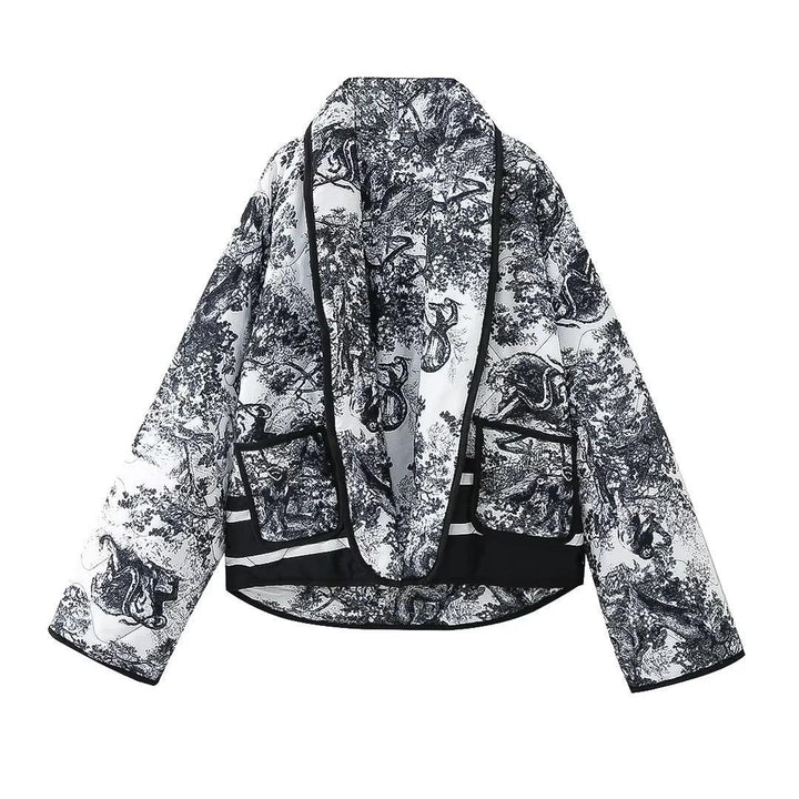 Damen Steppjacke mit modischem Muster und praktischen Taschen Drune