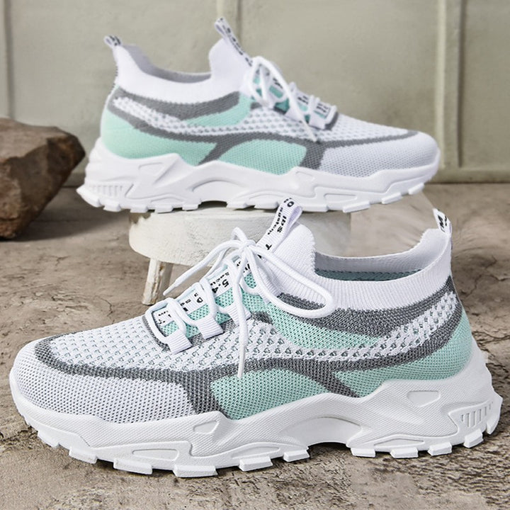 Herren nan gestrickter Sockensneaker mit elastischem Schlupfdesign und profiliertem Trail-Plateau Drune