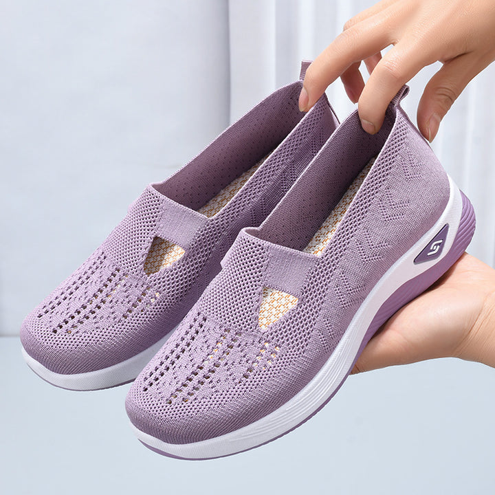 Damen nan leichte gestrickte Slipper mit orthopädischer Komfortsohle Drune