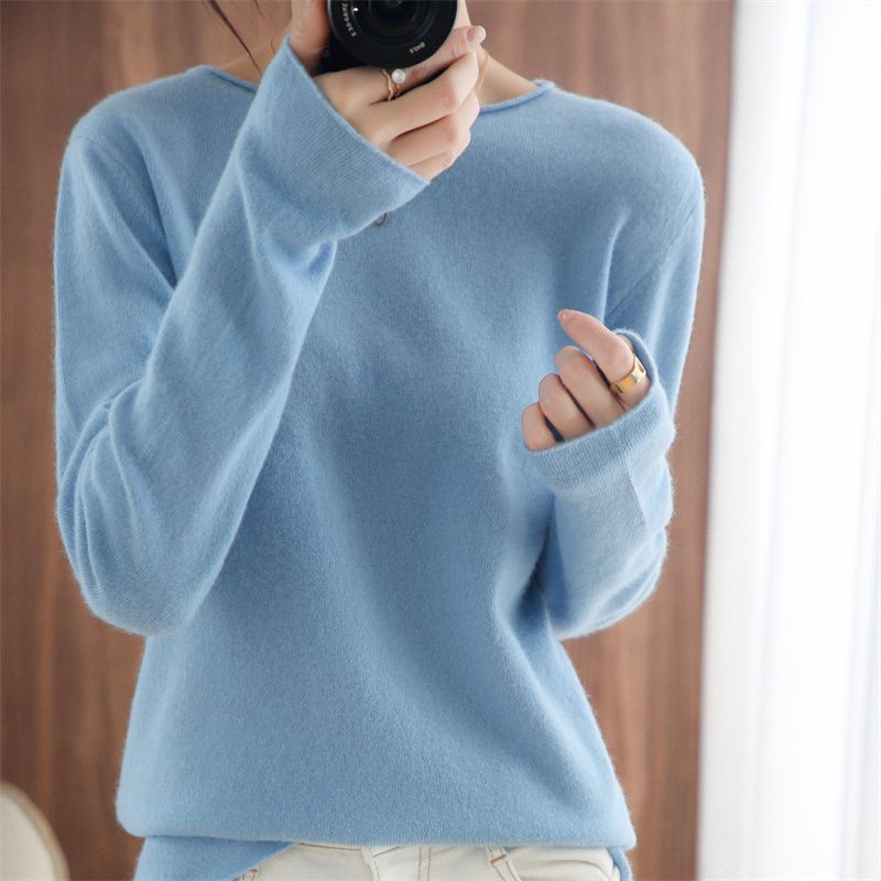 Damen weicher V-Ausschnitt Pullover Drune