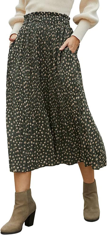Damen Maxirock mit modischem Animal Print Drune