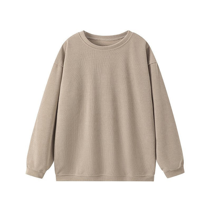 Damen Lässiges Sweatshirt mit Rippstruktur und weitem Schnitt Drune