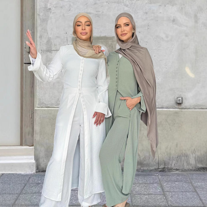 Damen Jumpsuit mit elegantem Knopfdesign und weitem Bein Drune