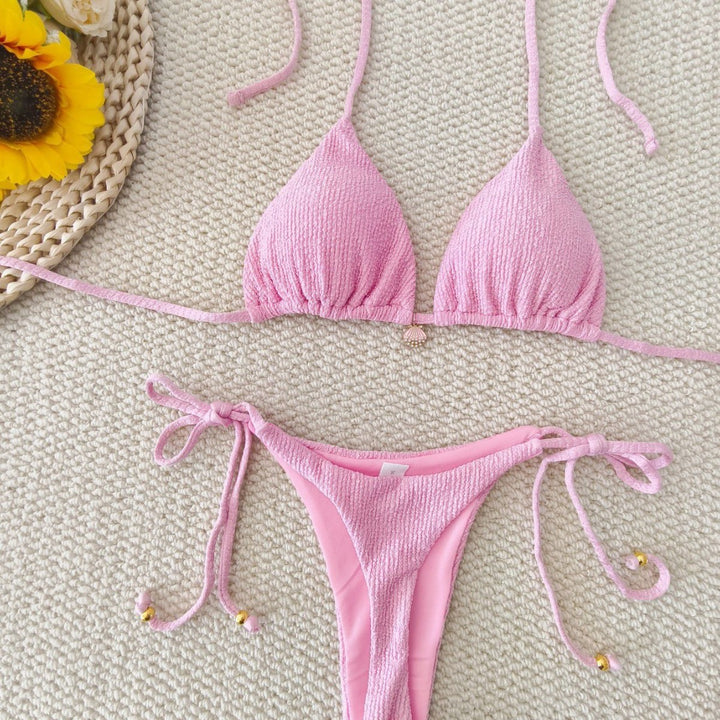 Damen Triangel-Bikini-Set mit raffinierten Schnürdetails Drune