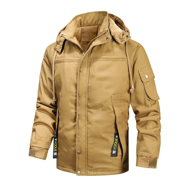 Herren Winterjacke mit abnehmbarer Kapuze Drune