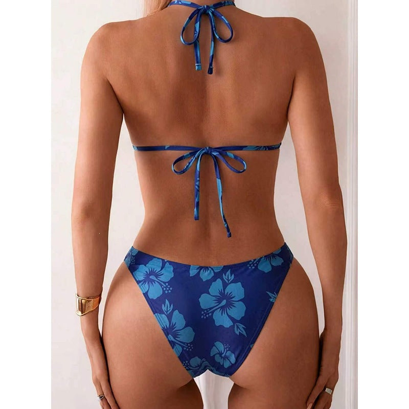 Damen Triangel-Bikini-Set mit floralem Design Drune