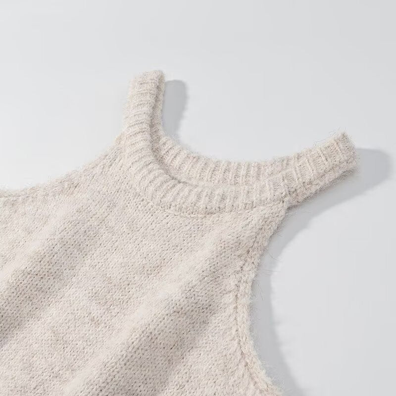Damen weicher Strickmantel mit weitem Schnitt und eleganten Details Drune