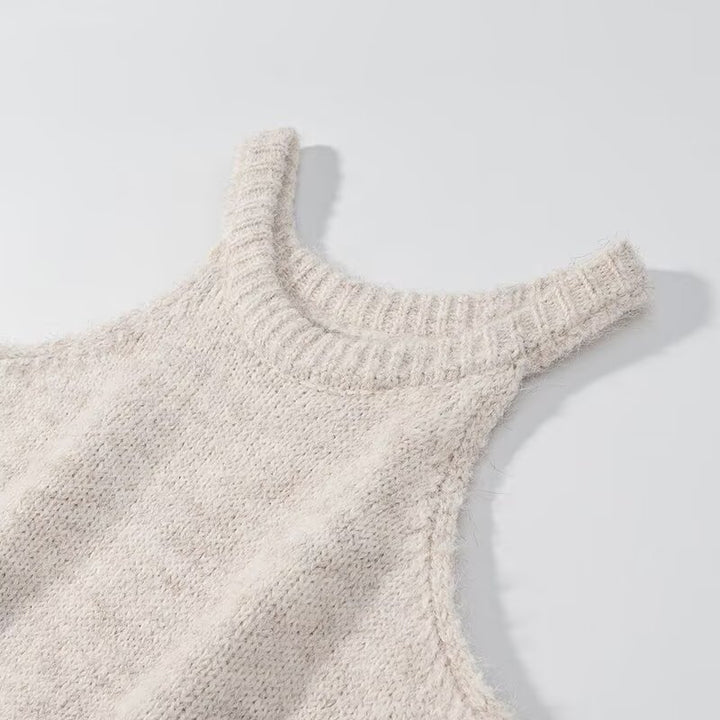 Damen weicher Strickmantel mit weitem Schnitt und eleganten Details Drune