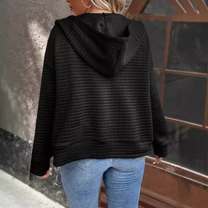 Damen Kapuzenjacke aus strukturiertem Material Drune